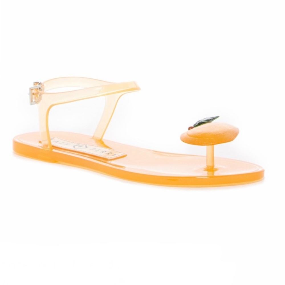 🍑NWT🍑Katy Perry Peach novelty jelly sandals - Picture 2 of 8